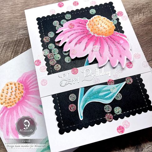 Alinacutle 5/PK-Rectangle, Scallops Border Nesting Frame Die Cut, Card Background Metal Cutting Die, Card Frame Die Set,Paper Craft Die-Cuts,DIY Card Metal Punch Template,Classic Nesting Frames in Kuwait