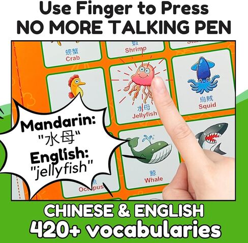 ZEENKIND Learn Chinese English Bilingual Baby Books | Interactive Sound Book to Learn Mandarin, Pinyin, Cantonese English | Learning Bilingual Toys Gifts for Kids, Toddlers, Children, and Baby Chinese in Kuwait