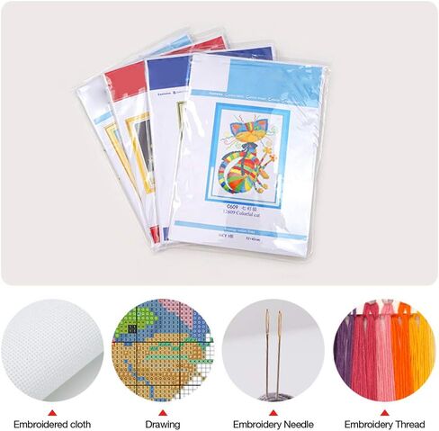 Stamping Cross Stitch Kit, Hummingbird and Flower Counting Cross Stitch Kit for Adult Beginners, Full Line DIY Cross Stitch Stitching Kit for Home Decor Cross Stitch Patterns 11.8x15.7 inches in Kuwait