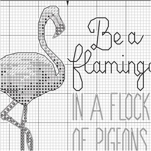 Dimensions 70-65168 Be A Flamingo Counted Cross Stitch Kit, 5" x 7" in Saudi Arabia
