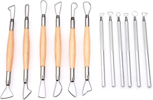 مجموعة أدوات نحت من السيراميك والفخار والطين (مجموعة من 12) من شركة ميوكسان. in Kuwait