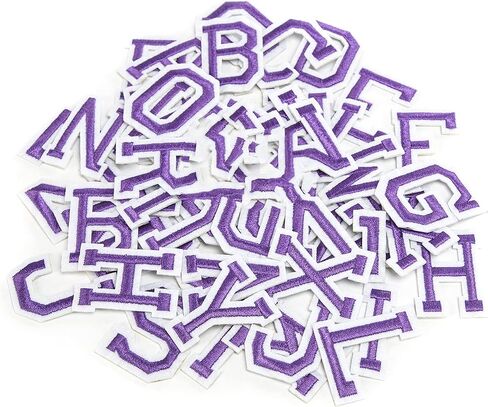 J.CARP 52 قطعة من رقعات الحروف الأبجدية السوداء من A إلى Z، يمكن كيها على الحروف للملابس والقبعات والأحذية وحقائب الظهر وحقائب اليد والجينز والسترات وما إلى ذلك. in Kuwait