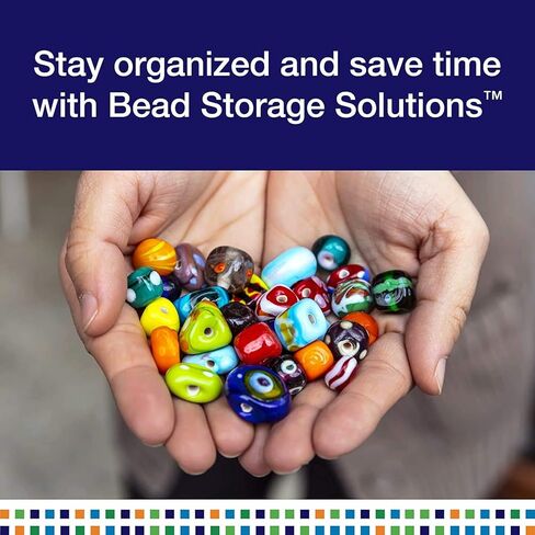 Bead Storage Solutions Plastic Stackable Organizer Tray Bundle with Lid and 48 Size Small Containers for Beads and Craft Supplies in Saudi Arabia