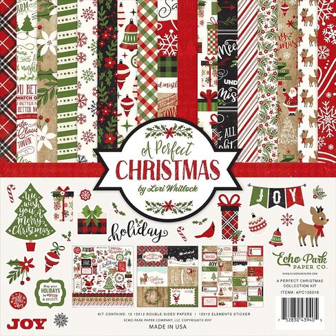 Echo Park Paper Company Perfect Christmas Collection Kit, Pastel , 12-x-12-Inch in Saudi Arabia