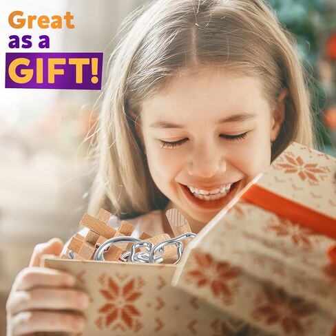 مجموعة ألغاز تحفيز العقل المعدنية والخشبية مكونة من 12 قطعة للأطفال والمراهقين والبالغين، وألعاب ألغاز ذهنية لاختبار الذكاء، وألعاب منطقية لفتح الأسلاك الصينية لجوائز الفصل الدراسي، ومجموعة أدوات تخزين 1 in Kuwait