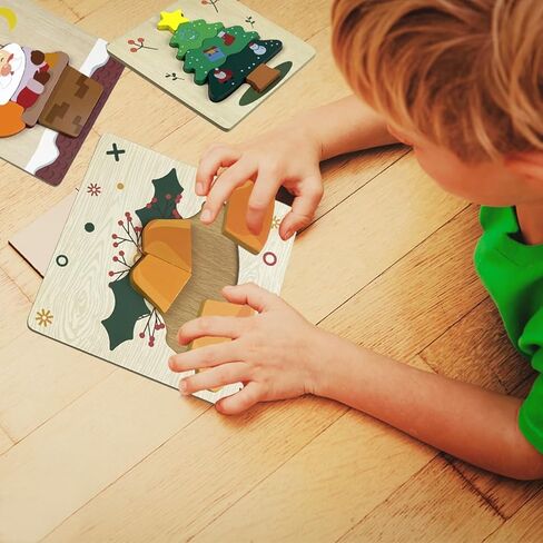 مجموعة من 6 ألغاز خشبية للهالوين من جوفان للأطفال الصغار ألعاب الهالوين هدايا حفلات الهالوين in Kuwait