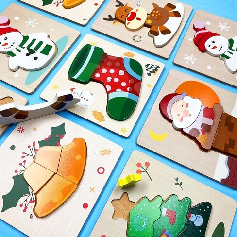 مجموعة من 6 ألغاز خشبية للهالوين من جوفان للأطفال الصغار ألعاب الهالوين هدايا حفلات الهالوين in Kuwait