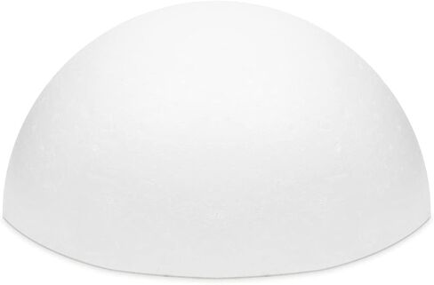 White Half Sphere Foam Ball for DIY Crafts, Large Hollow Dome for Art Supplies (11.4 x 6 in) in Saudi Arabia