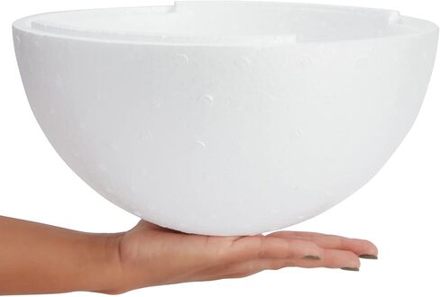White Half Sphere Foam Ball for DIY Crafts, Large Hollow Dome for Art Supplies (11.4 x 6 in) in Saudi Arabia