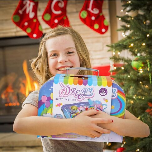 saiti يونيكورن موضوع حزب اللعب مجموعة الشاي للفتيات الصغيرات، الأميرة حفلة الشاي لعب لعبة إبريق الشاي هدية مجموعة للأطفال لوازم الحفلات متعة المطبخ التظاهر اللعب للفتيات الفتيان سن 3 4 5 6 7 أطفال ألعاب الهدايا in Kuwait