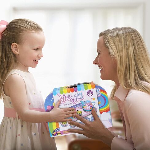 saiti يونيكورن موضوع حزب اللعب مجموعة الشاي للفتيات الصغيرات، الأميرة حفلة الشاي لعب لعبة إبريق الشاي هدية مجموعة للأطفال لوازم الحفلات متعة المطبخ التظاهر اللعب للفتيات الفتيان سن 3 4 5 6 7 أطفال ألعاب الهدايا in Kuwait