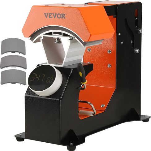 VEVOR Mug Press Machine, Automatic Mug Heat Press for Sublimation 11-15oz, Coffee Cup Transfer Printing, DIY Presents Gifts White in Saudi Arabia