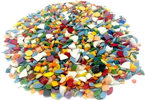 فسيفساء سيراميك MY.XWFD للحرف اليدوية، كتل فسيفساء كبيرة الحجم 500 جرام، بلاط سيراميك للأعمال الفنية، مجموعة حديقة الفسيفساء (ألوان مختلطة) in Kuwait