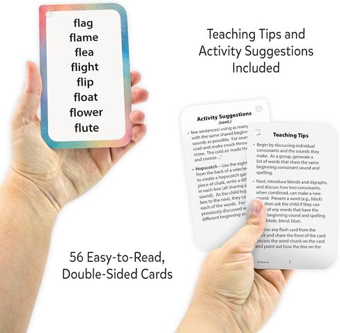 Teacher Created Resources Initial Consonants, Blends & Digraphs Flash Cards (EP62044) 3-1/8" x 5-1/8" in Saudi Arabia