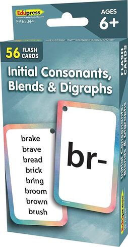 Teacher Created Resources Initial Consonants, Blends & Digraphs Flash Cards (EP62044) 3-1/8" x 5-1/8" in Saudi Arabia