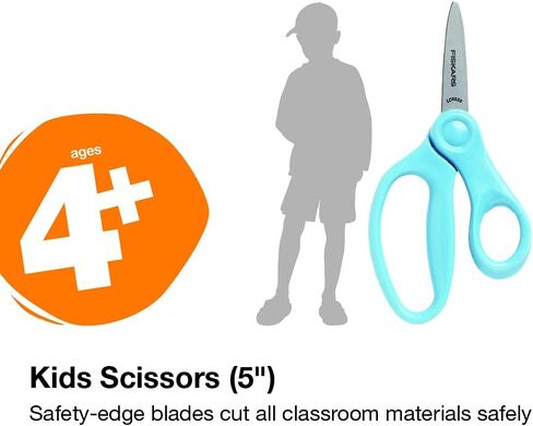 Fiskars 5 Inch Blunt-tip Kid Scissors, Blue in Saudi Arabia