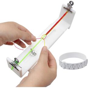 Jig Bracelet Maker, Bracelet Braiding Tool, U Shape Paracord Bracelet Making Kit, Kit DIY Hand Knitting Bracelet Jig with 2 Clips and Wrist Measurement, Wristband Rope Knot Braided Fixing Tools