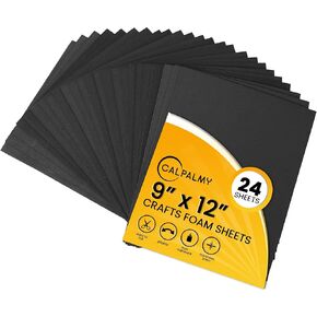 CALPALMY 24-Pack Black EVA Foam Sheets 9"x12" 4mm Thick High-Density 85 kg/m³ Craft Foam for Cosplay, Costume Armor, Props, Masks, Arts & Crafts, DIY Projects in Kuwait
