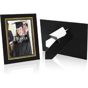 AntNest 5x7 Inch Paper Picture Frames with Easel,White Paper Photo Frame Cards,DIY Cardboard Photo Frame for Family Photos,Artwork,Office,Home Decoration 25PCS