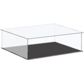 MECCANIXITY Acrylic Display Case Plastic Box Cube Storage Box Clear Small Assemble Dustproof Showcase 14.1x10.2x6.1 Inch for Collectibles Items