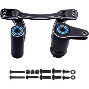 Aluminium Steering Bell Crank Set Steering Rack Servo Saver Complete for Arrma 1/8 Kraton/Notorious/Mojave/Felony Infraction/Outcast/Typhon 6S BLX Upgrades Parts (Navy Blue)