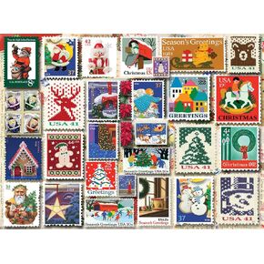 White Mountain Puzzles Christmas Stamps, 1000 Piece Jigsaw Puzzle in Saudi Arabia