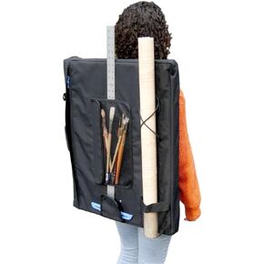 حقيبة فنية قابلة للتحويل من فلورنس مقاس 20 انش × 26 انش مع احزمة شنطة ظهر، حافظة مربعة على شكل حرف T، حامل فرشاة، حامل انبوب ومقبض اسفنجي in Kuwait