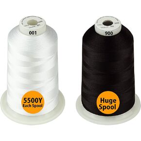 Simthread - 33 Selections - Various Assorted Color Packs of Polyester Embroidery Machine Thread Huge Spool 5500Y for All Sewing Embroidery Machines - 6 Fruit & Garden Colors