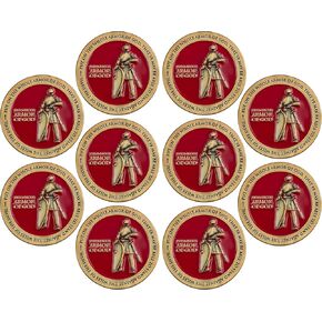 Armor of God, Bulk Pack of 10 Challenge Coins for Teen Boys & Girls Bible Study, Youth Groups, Handout for Teens, Men & Women, Religious Devotional Prayer Token with Scripture Verse