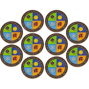 A Season for Everything Christian Coin, Bulk Pack of 10, Seasons of Life Pocket Token of Encouragement, Religious Handout for Bible Study and Small Groups, Antique Gold Plated Ecclesiastes 3:1-4 Gift