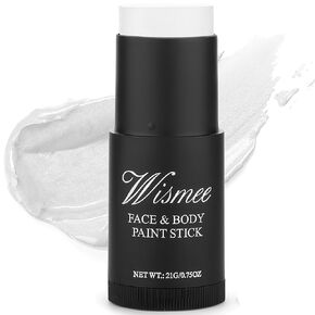 Clown White Face Paint Stick,Full-coverage White Body Paint Makeup for Halloween Cosplay Joker Zombie Vampire Skeleton Clown SFX Makeup in Saudi Arabia