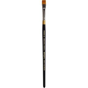 KINGART Premium Original Gold 9450-6 Chisel Blender Bright Series Artist Brush, Golden Taklon Synthetic Hair, Short Handle, for Acrylic, Watercolor, Oil and Gouache Painting, Size 6 in Saudi Arabia