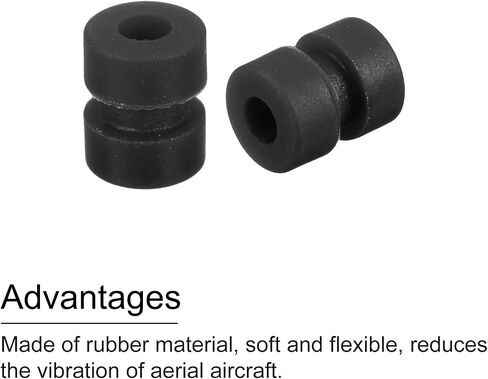MECCANIXITY RC Anti Vibration Rubber Balls for RC F4 F7 Flight Controller RC Drone Accessories M2x4mm(Black), Pack of 24 in Saudi Arabia