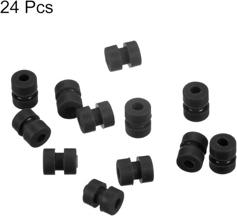 MECCANIXITY RC Anti Vibration Rubber Balls for RC F4 F7 Flight Controller RC Drone Accessories M2x4mm(Black), Pack of 24 in Saudi Arabia