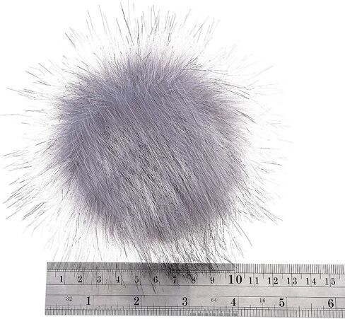 Boao 12 Pieces Fur Pompoms for Knitted Hats Faux Fur Balls for Hats Faux Fur Fluffy Pompom Ball with Removable Press Button for Detachable Knit Hats Clothing Accessories in Saudi Arabia