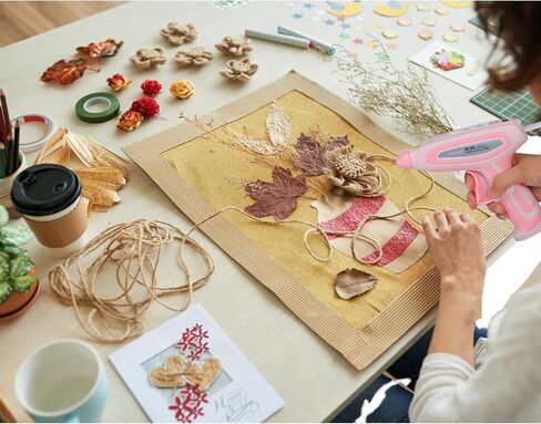 مجموعة مسدس الغراء الساخن اللاسلكي Svartur مع حقيبة، مجموعة مسدس الغراء الوردي والعصي، مسدس الغراء الساخن القابل لإعادة الشحن USB-C للحرف اليدوية، تسخين مسبق لمدة 30 ثانية وإيقاف التشغيل الذكي، مسدس غراء مثالي مع أعواد غراء صغيرة in Kuwait