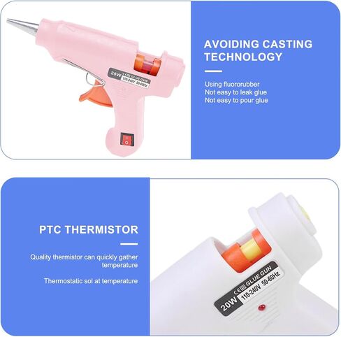Arimilk Glue Gun-Craft مسدس الغراء الساخن، متعدد الألوان 6 قطع مجموعة مسدس الغراء الساخن الصغيرة، مع 20 عصا غراء للحرف المدرسية DIY الفنون إصلاحات المنزل السريعة، 20 واط (ب) in Kuwait
