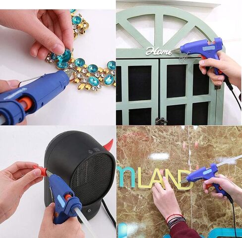 Arimilk Glue Gun-Craft مسدس الغراء الساخن، متعدد الألوان 6 قطع مجموعة مسدس الغراء الساخن الصغيرة، مع 20 عصا غراء للحرف المدرسية DIY الفنون إصلاحات المنزل السريعة، 20 واط (ب) in Kuwait
