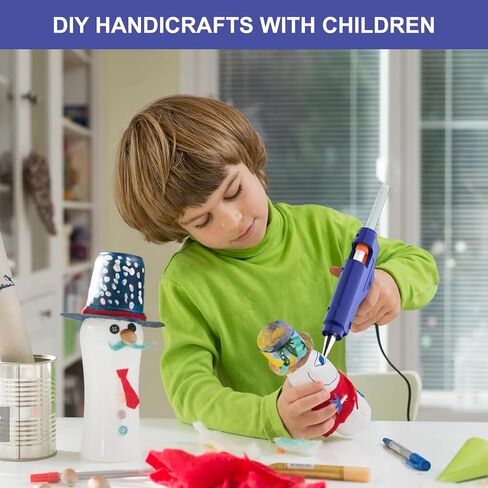 Arimilk Glue Gun-Craft مسدس الغراء الساخن، متعدد الألوان 6 قطع مجموعة مسدس الغراء الساخن الصغيرة، مع 20 عصا غراء للحرف المدرسية DIY الفنون إصلاحات المنزل السريعة، 20 واط (ب) in Kuwait