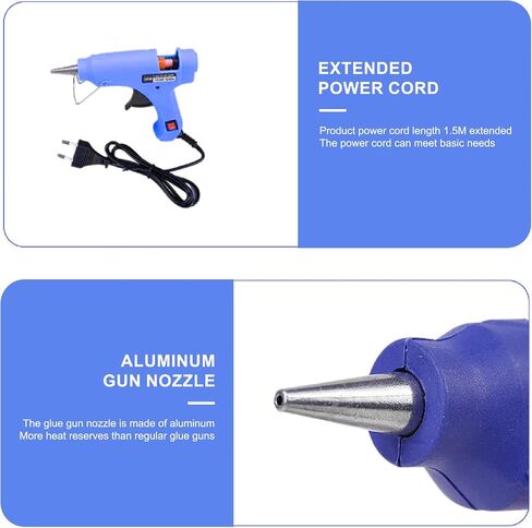Arimilk Glue Gun-Craft مسدس الغراء الساخن، متعدد الألوان 6 قطع مجموعة مسدس الغراء الساخن الصغيرة، مع 20 عصا غراء للحرف المدرسية DIY الفنون إصلاحات المنزل السريعة، 20 واط (ب) in Kuwait