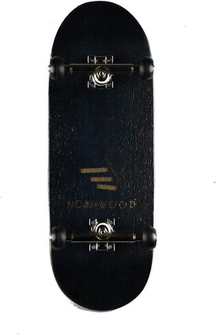 لوحة أصابع خشبية من NOAHWOOD كاملة NW8.0 360 قلاب King of Finger Deck + NW3.0 King Trucks فضية + عجلات سوداء NW3.0 (خشب القيقب الأسود، مجموعة 100 × 34 مم) in Kuwait