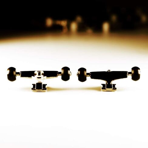 لوحة أصابع خشبية من NOAHWOOD كاملة NW8.0 360 قلاب King of Finger Deck + NW3.0 King Trucks فضية + عجلات سوداء NW3.0 (خشب القيقب الأسود، مجموعة 100 × 34 مم) in Kuwait