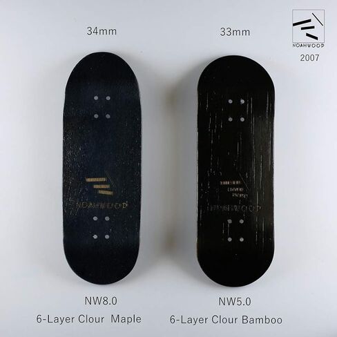 لوحة أصابع خشبية من NOAHWOOD كاملة NW8.0 360 قلاب King of Finger Deck + NW3.0 King Trucks فضية + عجلات سوداء NW3.0 (خشب القيقب الأسود، مجموعة 100 × 34 مم) in Kuwait