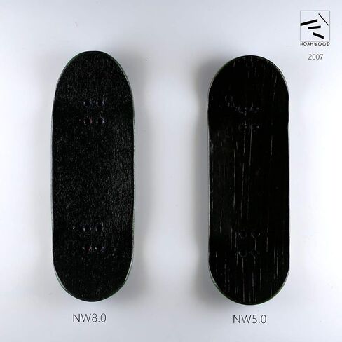 لوحة أصابع خشبية من NOAHWOOD كاملة NW8.0 360 قلاب King of Finger Deck + NW3.0 King Trucks فضية + عجلات سوداء NW3.0 (خشب القيقب الأسود، مجموعة 100 × 34 مم) in Kuwait