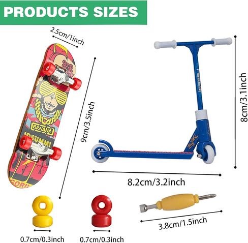 مجموعة ألعاب SHAOOU للأصابع، ألواح تزلج صغيرة احترافية للأطفال، تتضمن سكوتر الإصبع، وعجلات لوحة الأصابع، وألعاب لوح التزلج اليدوية (14) in Kuwait