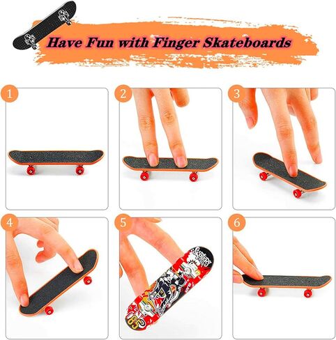 مجموعة ألعاب SHAOOU للأصابع، ألواح تزلج صغيرة احترافية للأطفال، تتضمن سكوتر الإصبع، وعجلات لوحة الأصابع، وألعاب لوح التزلج اليدوية (14) in Kuwait