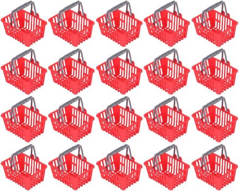Toddmomy Mini Toys Shopping Cart 20Pcs Mini Shopping Basket Mini Shopping Basket Small Retail Shopping Basket Grocery Basket with Handles for Girls Age 4-5 (Girls Age 4-5 Furniture Dolly in Kuwait