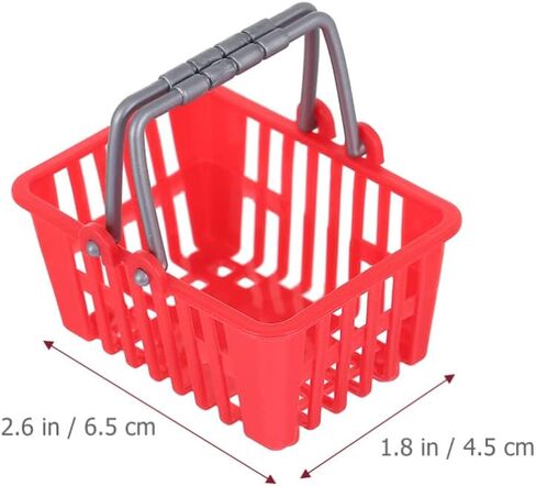 Toddmomy Mini Toys Shopping Cart 20Pcs Mini Shopping Basket Mini Shopping Basket Small Retail Shopping Basket Grocery Basket with Handles for Girls Age 4-5 (Girls Age 4-5 Furniture Dolly in Kuwait
