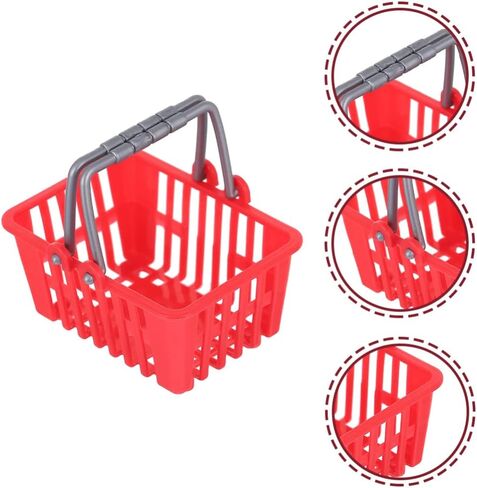 Toddmomy Mini Toys Shopping Cart 20Pcs Mini Shopping Basket Mini Shopping Basket Small Retail Shopping Basket Grocery Basket with Handles for Girls Age 4-5 (Girls Age 4-5 Furniture Dolly in Kuwait