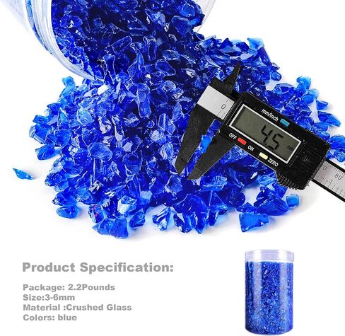 2.2 رطل من الزجاج اللامع للحرف اليدوية، فن الراتنج، رشات غير منتظمة 3-6 مم، رقائق ترتر لامعة لصناعة المجوهرات الفنية بنفسك، والديكور، وحشو المزهرية (المرآة) in Kuwait